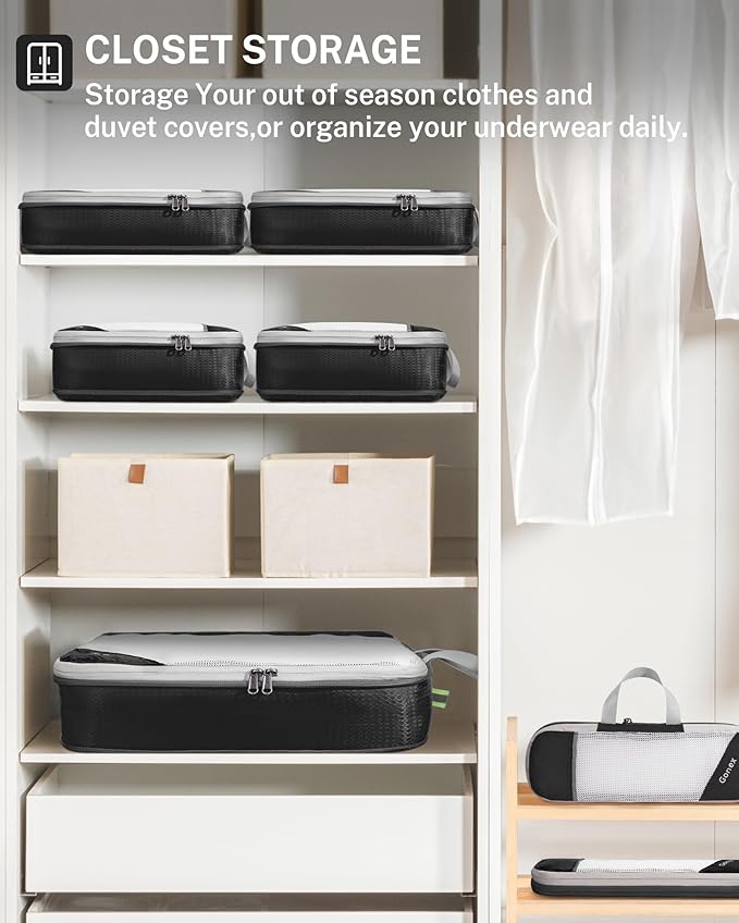 Compression Packing Cubes, Gonex Extensible Storage Mesh Bags Organizers