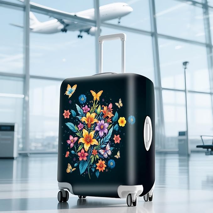 ANNA QUEEN Travel Luggage Cover Suitcase Protector Suitcase Cover Anti-Scratch,Stretchable Bag Cover Washable Durable Polyester