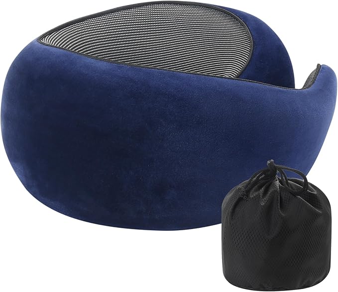 Ulaek®Travel Pillows for Airplanes,Travel Neck Pillow Airplane Memory Comfortable Breathable Cover, Stowable Pillows for Sleeping, Car, Airport Travel Essentials,Gifts for Family, Wife and Friends