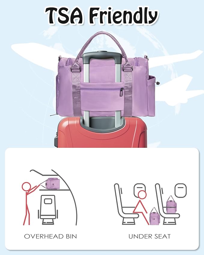 Travel Bag for Girls, Kids Travel Duffle Bag, Personalized Weekender Bag, Daughter Gifts from women, Friends Teacher Girls Gifts