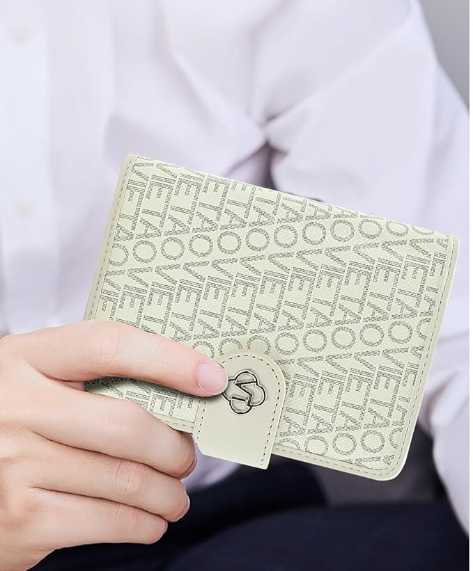 Passport Holder Wallet Bag with AirTag Holder, Card Slots and Passport Solt Ticket Cash Solt, Photo Solt Sim Card Pen Slot.White