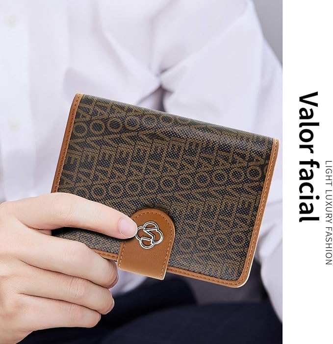 Passport Holder Wallet Bag with AirTag Holder, Card Slots and Passport Solt Ticket Cash Solt, Photo Solt Sim Card Pen Slot.Brown