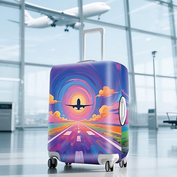 ANNA QUEEN Travel Luggage Cover Suitcase Protector Suitcase Cover Anti-Scratch,Stretchable Luggage Travel Bag Cover Washable