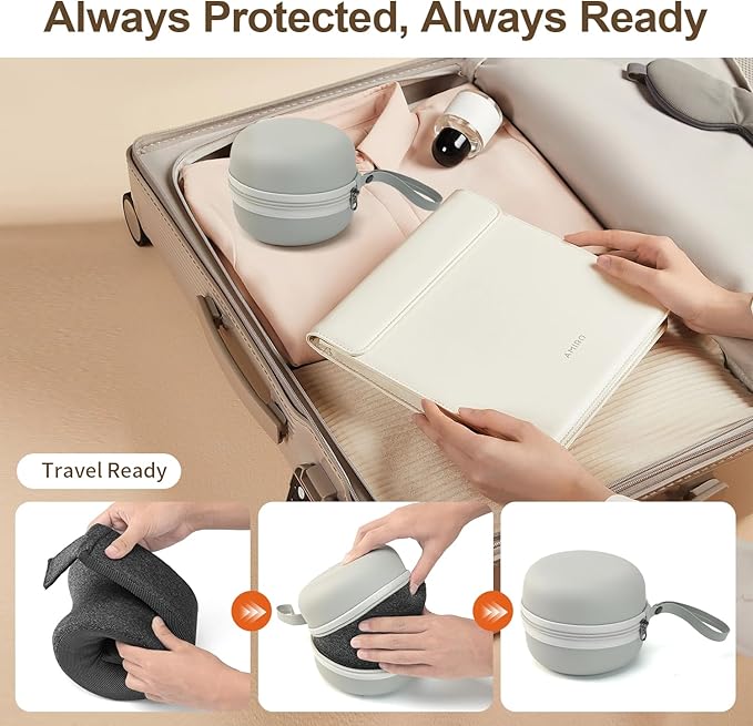 Travel Neck Pillows for Airplanes, Patented Chin Support Napping Travel pillow for Airplanes to Prevent Head Tipping,Dense Memory Foam for Plush Support,Ergonomic Airplane Pillow for Long Flight