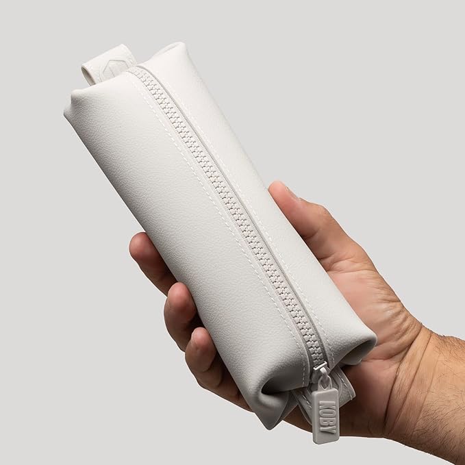 TOOLETRIES The Koby Mini Dopp Kit - Silicone Toiletry Organizer, Bathroom Travel Bag - Features Heavy-Duty Zipper, Leak Resistance, Easy to Clean - Sand