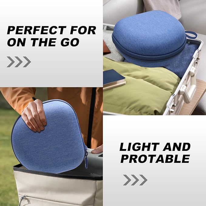 Kids Headphones Case Compatible with iClever BTH12 / BTH20/ BTH26/HS19, JoySpark, Candy Bila, EarFun, MIDOLA, IMYB Foldable Kids Headphones, Blue Travel Storage Bag(Case Only)