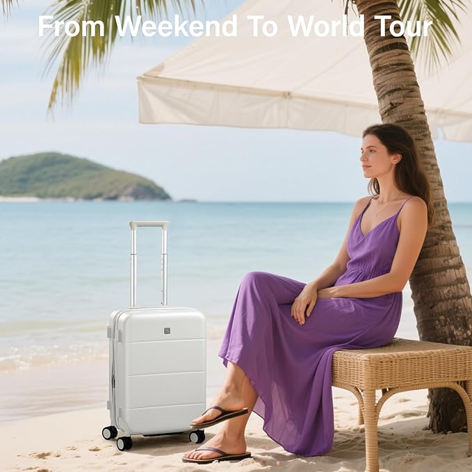 Hanke Expandable 26 Inch Luggage with Spinner Wheels, Hardside Large Suitcase, All-PC Hard Shell Travel Luggage, TSA Lock, Lightweight Durable Checked-Medium (Blackish Green, 93L)