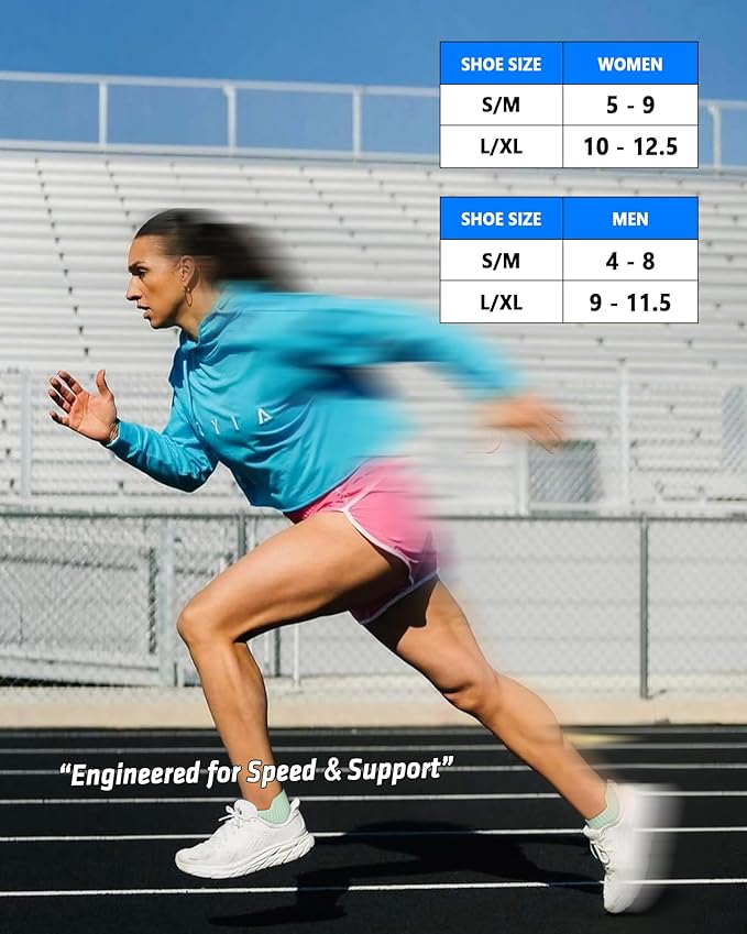 5 Pairs Copper Compression Socks for Women & Men - Ankle Plantar Fasciitis Arch Support Running Socks for Athletic