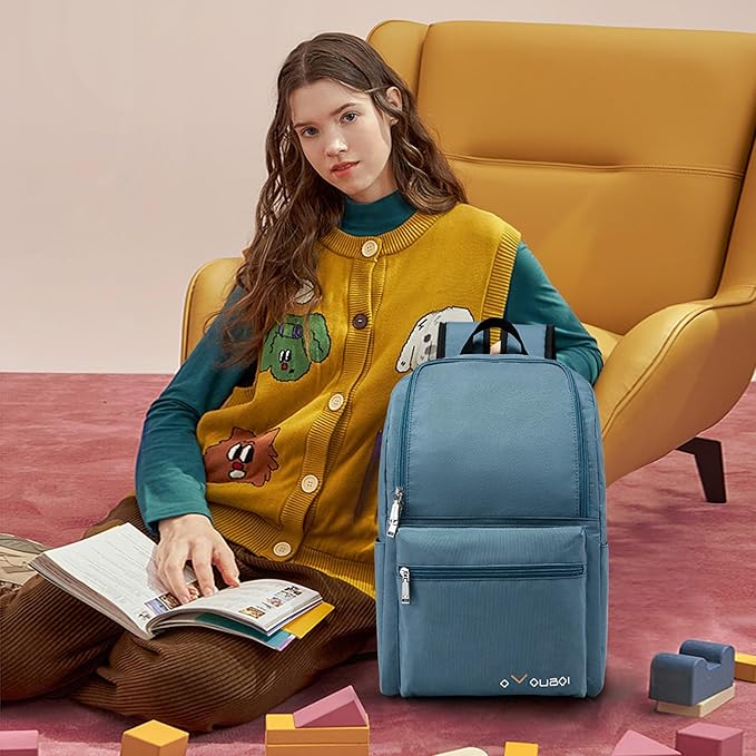 OMOUBOI Casual Daypacks Superbreak Backpack 14 inch Laptop Backpack for Women & Men Fits Tourism Business (Steelblue)