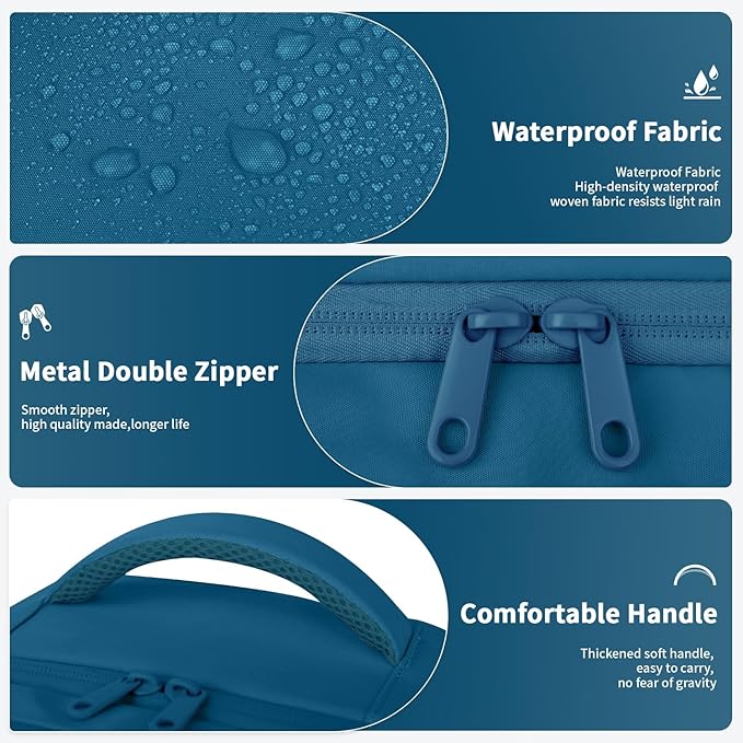 ZOMFELT Travel Backpack for Men, Carry on Backpack, TSA 17.3 inch Laptop Backpack Flight Approved, Personal Item Travel Bag Nurse Bag Casual Daypack for Weekender Business Trip, Blue