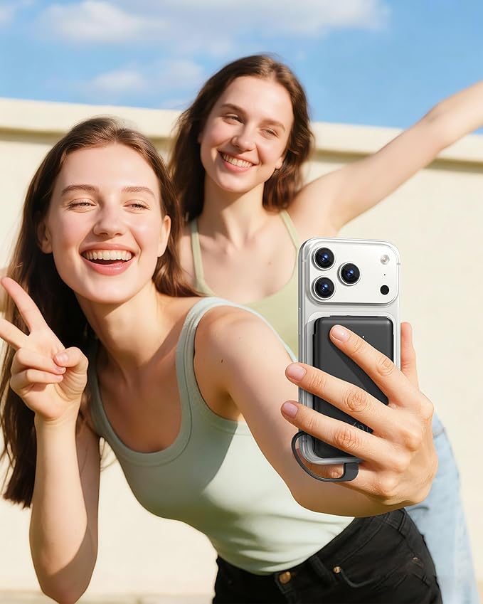 TG90° Ultra Slim 5000mAh Portable Charger Built-in Foldable AC Wall Plug and Cables, Pocket Size USB C Power Bank,External Battery Pack Compatible with iPhone 17 16 15 14 13 12 Android Devices iPad