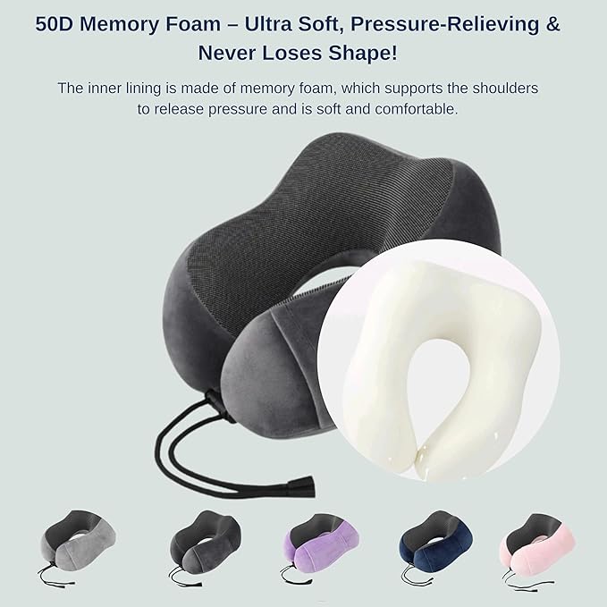 Travel Neck Pillow (Black)