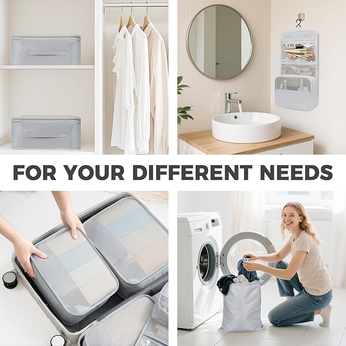 BAGAIL 9 Set Packing Cubes Luggage Packing Organizers for Travel Accessories