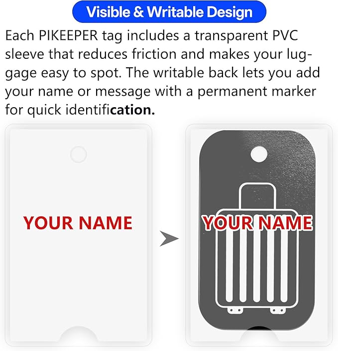 Smart Luggage Tags for Suitcase 4-Pack (2S2B) - Waterproof QR Code ID Labels, Show Scanner’s Location on Scan, Customizable & Durable Travel Tags for Backpack, Securely Hide Personal Info