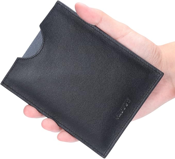 HISCOW Minimalist Passport Sleeve - Italian Calfskin (Black)