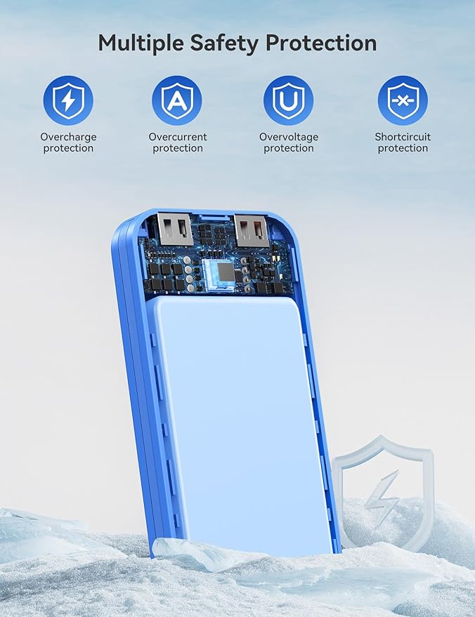 12000mAh Ultra-Portable-Charger-Power-Bank with Built in Cables&AC Wall Plug,PD20W USB-C Fast Charging Cell Phone Charger Battery Pack,LED Display Travel Battery Bank for All iPhone,Samsung,Android