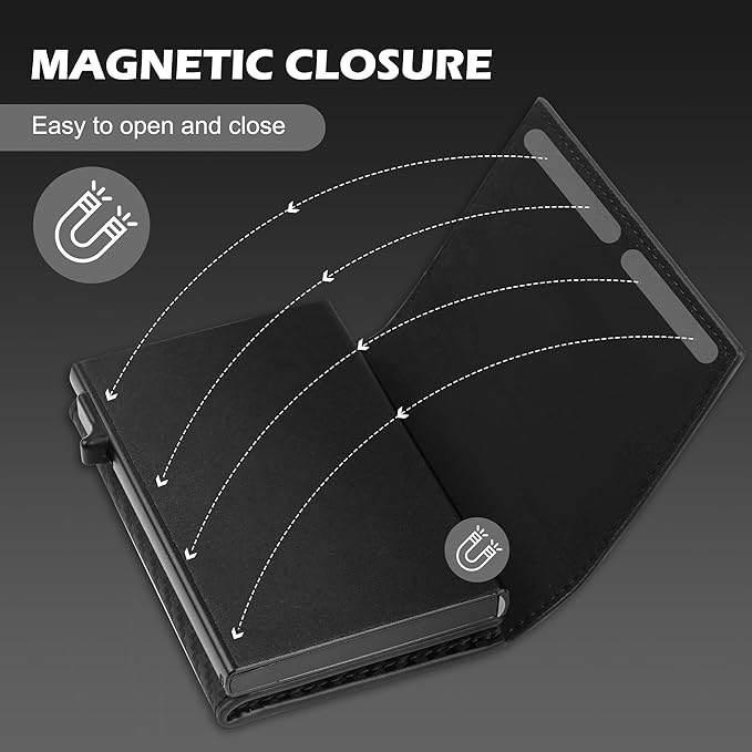 Card Wallet for Men,Slim Minimalist Wallet 10-14 Cards,Smart Pop Up Wallets with Money Clip& ID Window,RFID Front Pocket Credit Card Holder, Gifts for Men(Carbon Fiber)