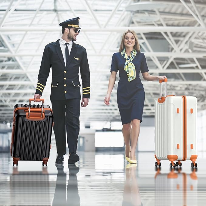 Nazhura Luggage Set, 3-Piece Hardside Suitcase Set, 20-inch Carry On, 24-inch, 28-inch Luggage