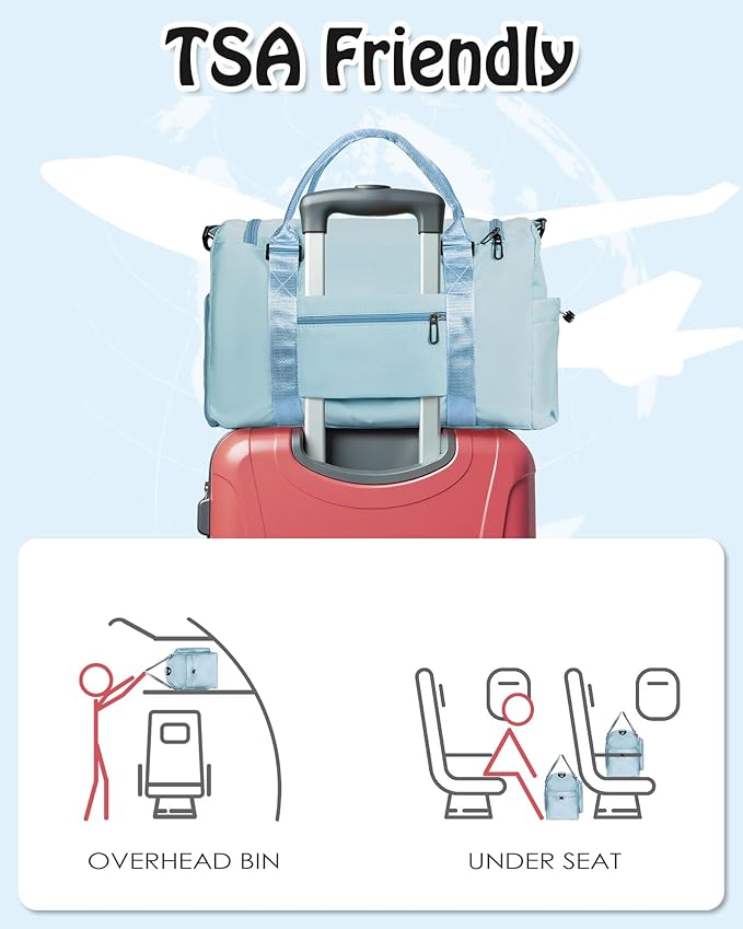 Kids Travel Duffle Bag, Initial Gym Bag for Girls, Sports Bag, Personalized Weekender Bag with Shoes Compartment, Graduation gifts, Girls Gifts for Kids