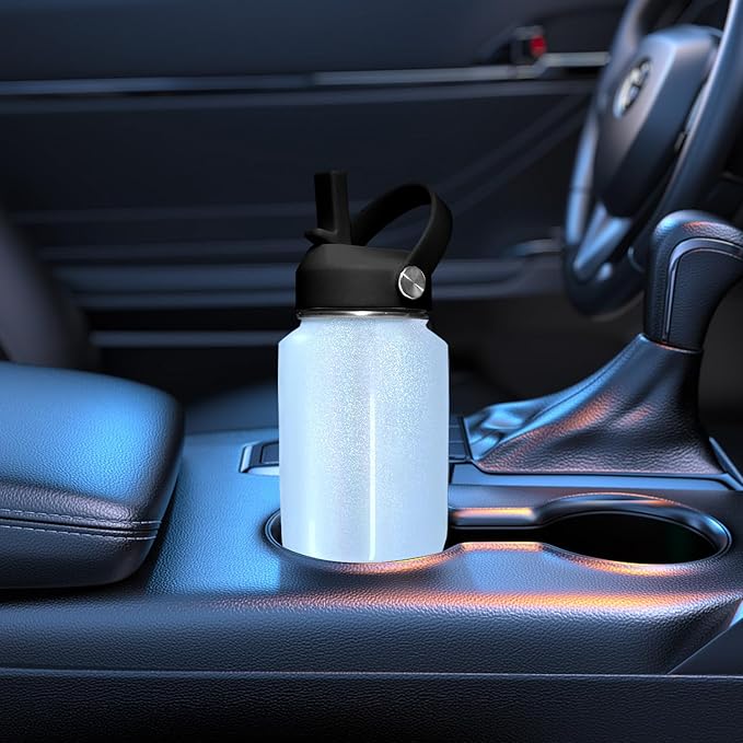 SENDESTAR 32oz Stainless Steel Water Bottle(Cold for 48 Hrs, Hot for 24 Hrs),Double Wall Vacuum Insulated Bottle with Straw Lid, Spout Lid and Flex Cap, Fit in Any Car Cup Holder,Laser Blue