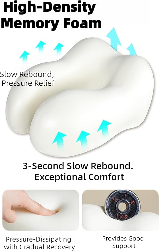 Travel Pillow with Extra Large Hood Rollable Airplant Hooded Neck Pillow with Memory Foam Filling and Removable, Skin-Friendly Cover with a Carrying Pouch