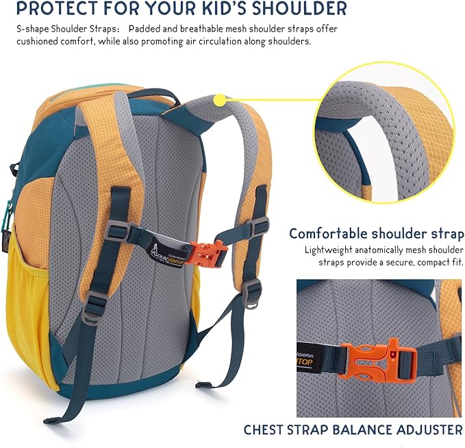 MOUNTAINTOP Kids Backpack 12L Toddler Hiking Backpack,Kindergarten Preschool Daypack for Boys Girls