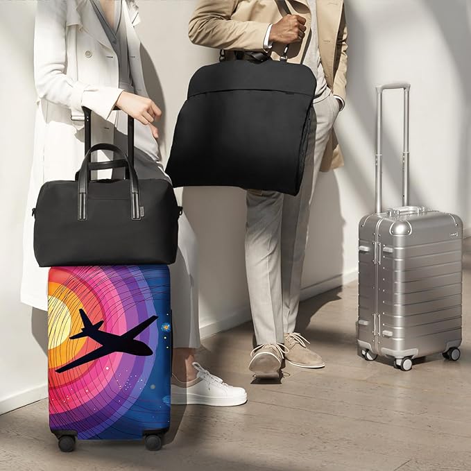 ANNA QUEEN Travel Luggage Cover Suitcase Protector Suitcase Cover Anti-Scratch,Stretchable Bag Cover Washable Durable Polyester with Elastic Hem with Zipper Closure