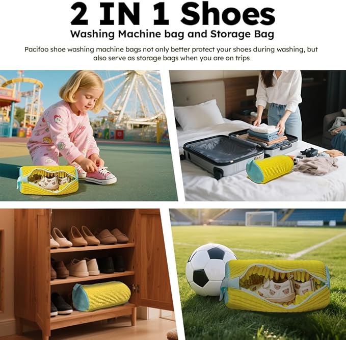Shoe Washing Machine Bag: Shoe Bag for Washing Machine - Reusable Shoe Cleaning Bag for Sneaker Tennis Shoes Unstain Cleaner Kit
