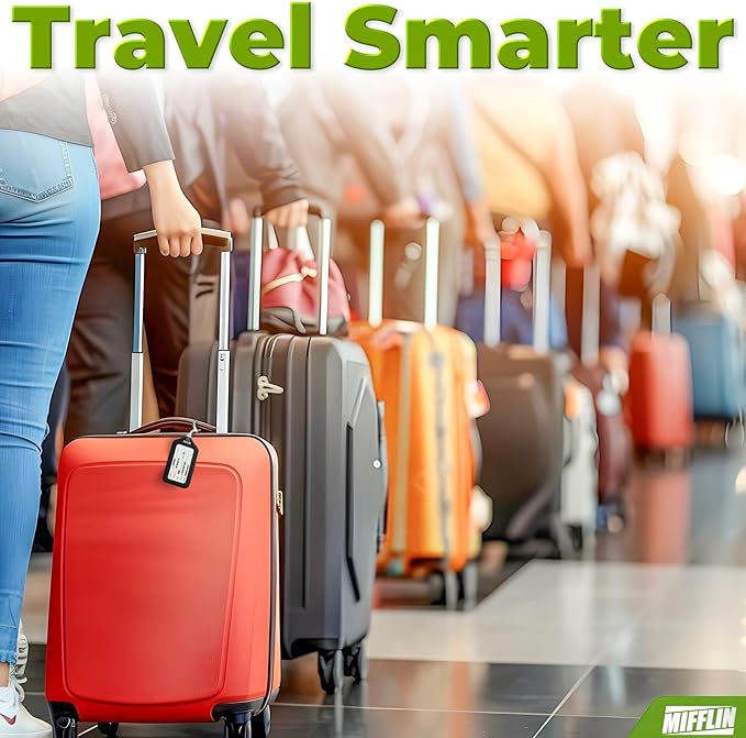 Mifflin-USA - Luggage Tags - Black, 100 PK - Bag Tag for Baggage - Suitcase Accessory Bulk