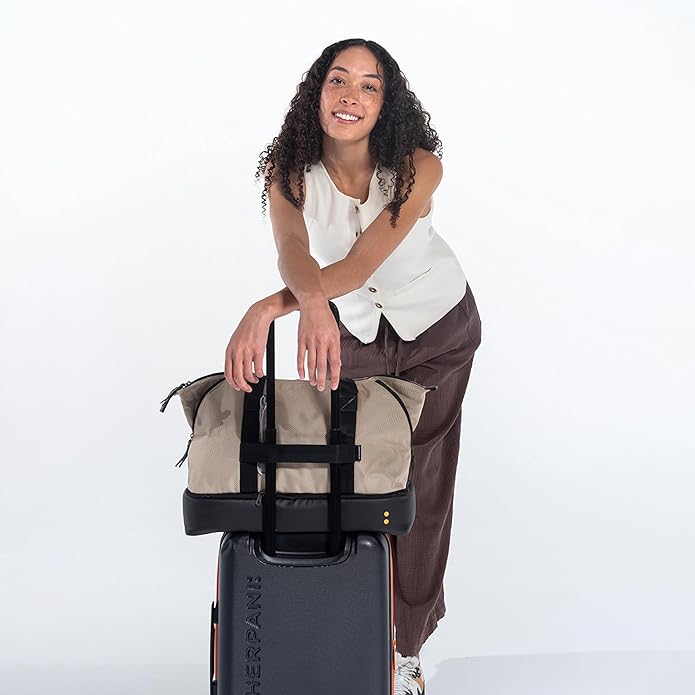 Sherpani Boston, Anti Theft Weekender Bags, Travel Duffel Bag, Carry On Tote Bag with Removable Shoe Bottom Compartment