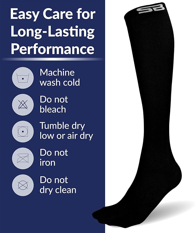 SB SOX Lite Compression Socks for Men & Women (15-20mmHg) – Best Compression Socks for Travel, Sports, and Daily Wear - XXL Sizes too!