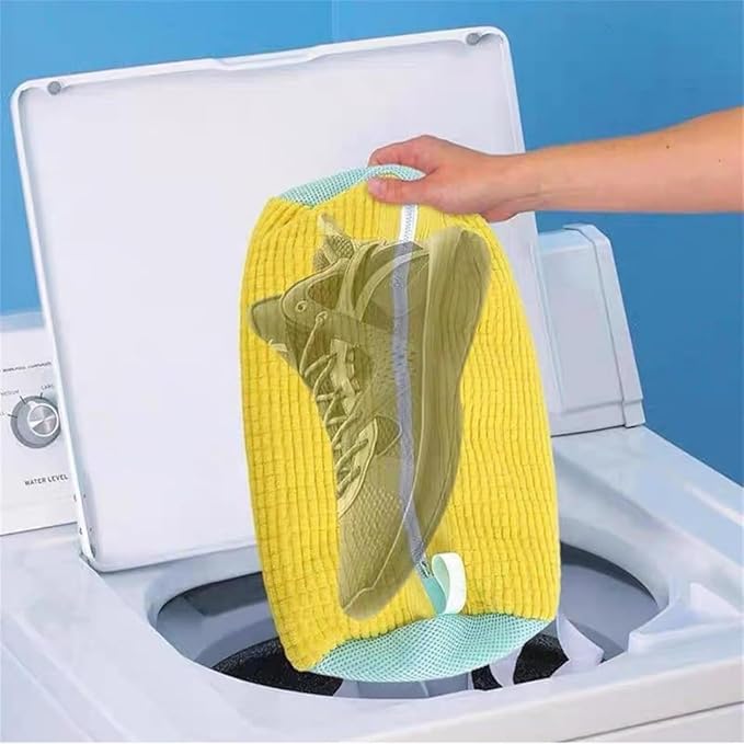 Shoe Washing Machine Bag Shoe Cleaner Bag for Washer Reusable 2 Pack Sneaker Cleaner shoe laundry bag Wash Mesh Cleaning Dryer for Tennis Shoes and Boots 360° Deep Clean