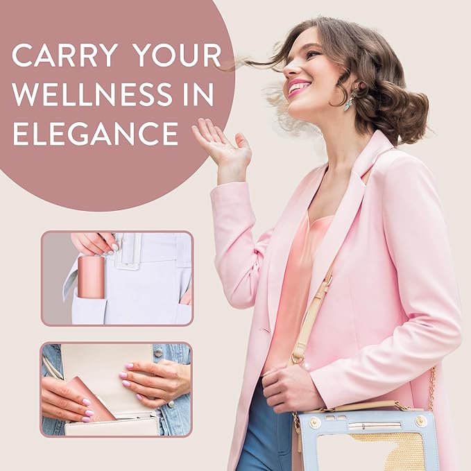 Pretty Pill Box Set - Stylish & Compact Daily Pill Organizer, Medication Pill Case, Pill Container for Vitamin Management, Pill Holder, Travel Essentials for Women & Men - Rose