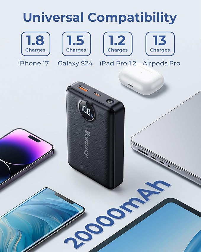 Heated Vest Battery Pack 20000mAh Compatible with ORORO, for Venustas, Battery Pack for Heated Vest with 5V USB+7.4V DC Dual Port, Rechargeable Power Bank for OCQOCQ, for TODWARM, for Weamest