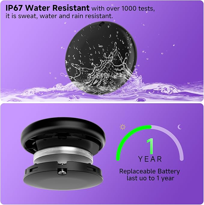 2025 Upgraded Android Air Tracker Tag Luggage Tracker Tags Bluetooth Tracker for Android Smart Tracking Tag for Google Find My Device App Item Finder for Backpack, Keys (2 Black)