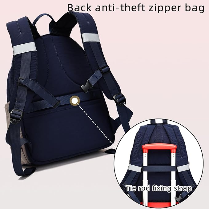 willikiva Kids Backpack for School Boys Girls Teens Toddler Backpack Waterproof Kindergarten Preschool Elementary Bookbag Children Travel Bag(Deep Blue Yellow,Medium)