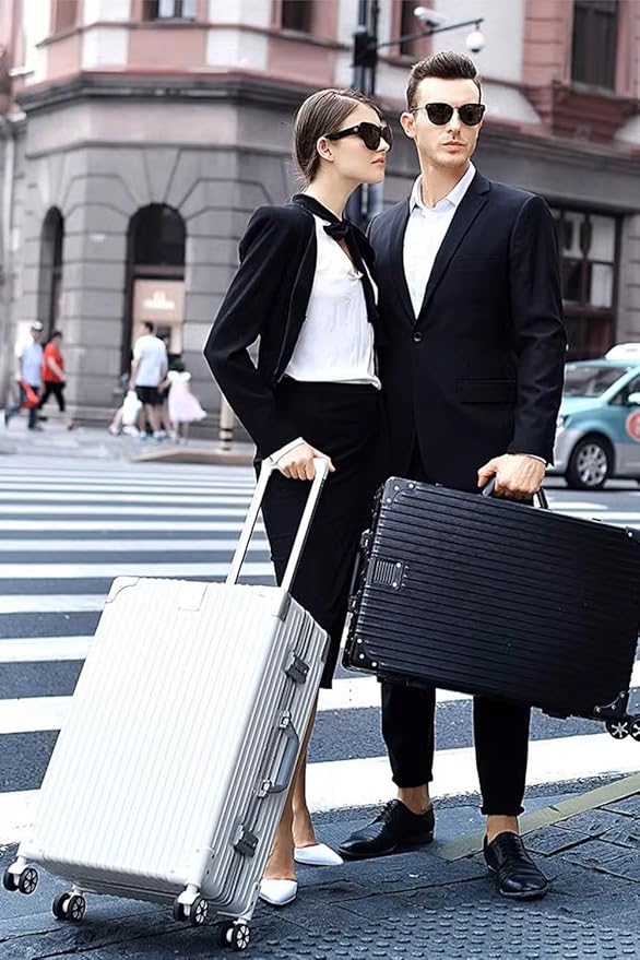 HotWay Carry On Luggage with Aluminum Frame, 20 Inch PC Hard Shell Suitcase with Spinner Wheels and TSA Lock, Lightweight Luggage for Travel (22x14x9 Airline Approved)