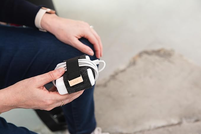 TAIM - Premium Charging Cable Organizer Case | Compact Travel Cord Management Accessories for Apple MacBook Pro, MacBook Air, & Vision Pro | Works with Apple USB-C & MagSafe Chargers | Size: Small