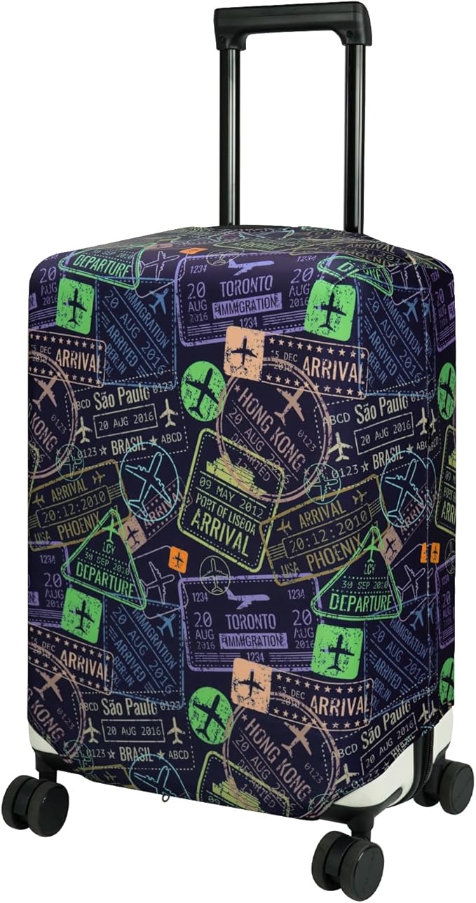HYPER VENTURE Washable Luggage Cover - Fashion Suitcase Protector Fits 31-32 Inch Luggage (Urban Passport, XL)