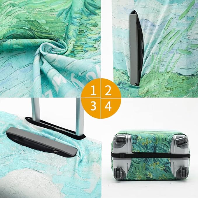 Travelkin Luggage Covers For Suitcase Tsa Approved,Suitcase Cover Protector Fit 18-32 Inch Luggage (Spring, L)