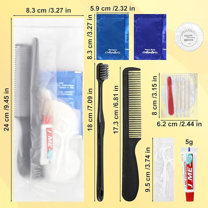 Hygiene Kit, Hygiene Kit Bulk, Individually Packed, The Travel Hygiene Kit Is Fully Equipped And Clean And Hygienic, Convenience Kits Suitable For Hotel, Camping, Home, Travel (15-PACK)