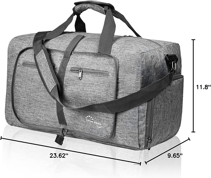 Felipe Varela Duffle Bag with Shoes Compartment and Adjustable Strap,Foldable Travel Duffel Bags for Men Women,Waterproof Duffel Bags