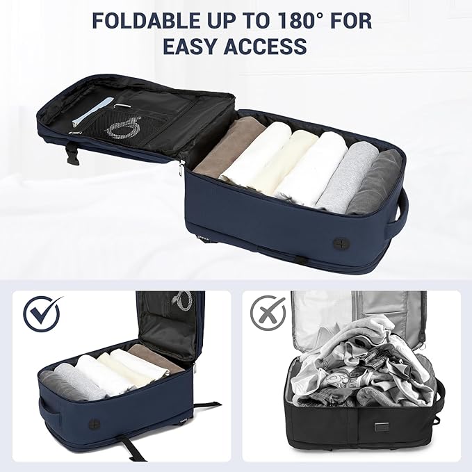 Kono Backpack Carry-on Bag 40x20x25 Carry-on Bag Airplane Travel 20L, 15.6-inch Laptop Backpack, for Men Women, Navy