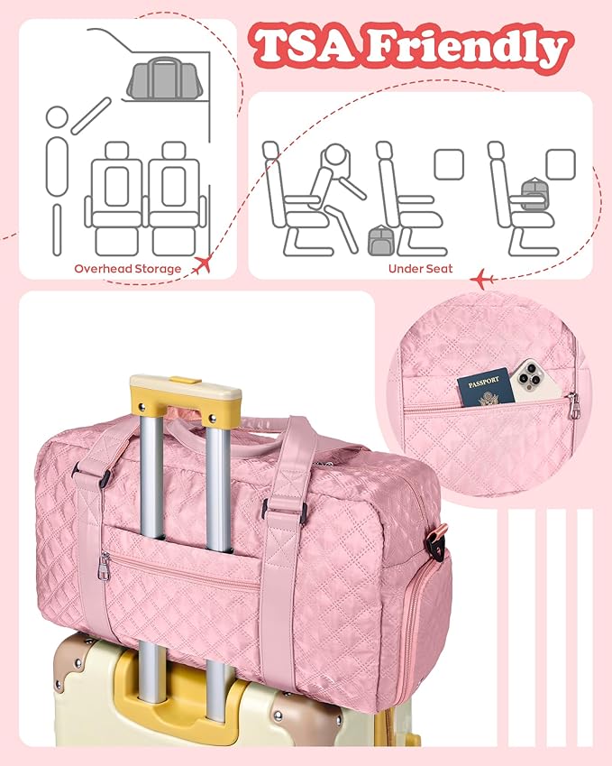 Initial Gym Bag for Kids Girls, Travel Duffel Bag, Teacher Appreciation Gifts Ideas, Mother's Day Gift Ideas