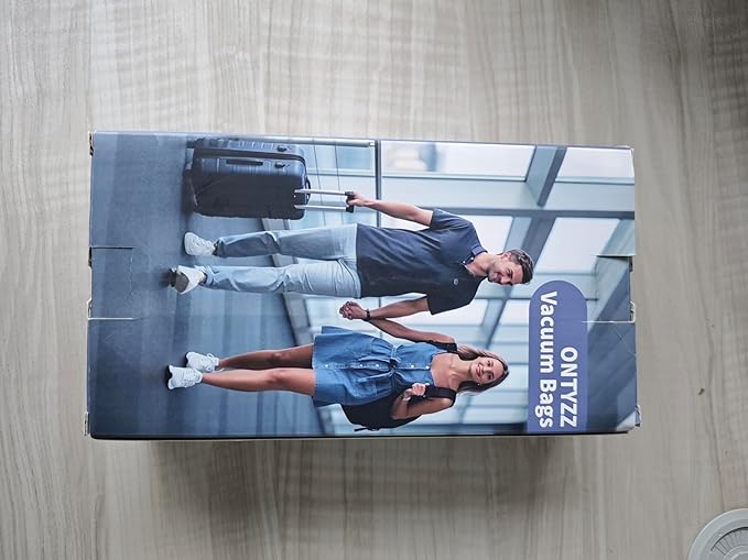 ONTYZZ Travel Vacuum Compression Bags Space Saver Vacuum Bags Reusable Compression Bag with IP67 Waterproof Zipper for Travel Suitcases and Backpack,Two Pack Green(NO PUMP!)