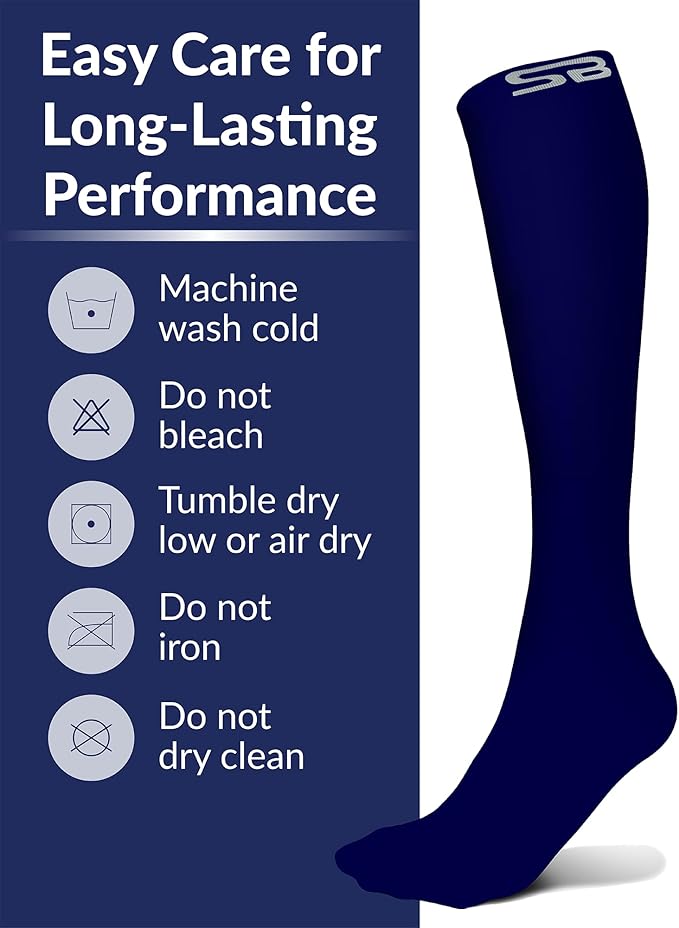 SB SOX Lite Compression Socks for Men & Women (15-20mmHg) – Best Compression Socks for Travel, Sports, and Daily Wear - XXL Sizes too!