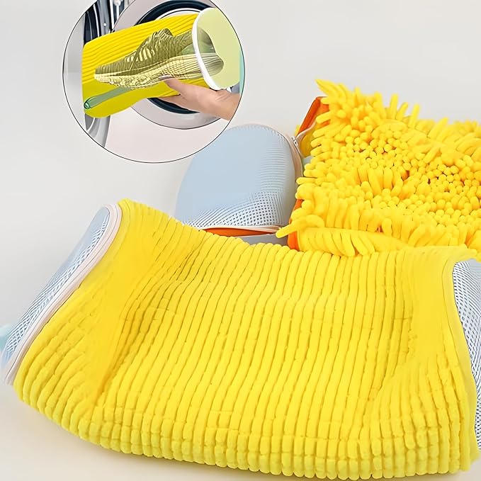 Shoe Washing Machine Bag Sole suds Magic Bag Laundry Shoes Bag (2pc Yellow)