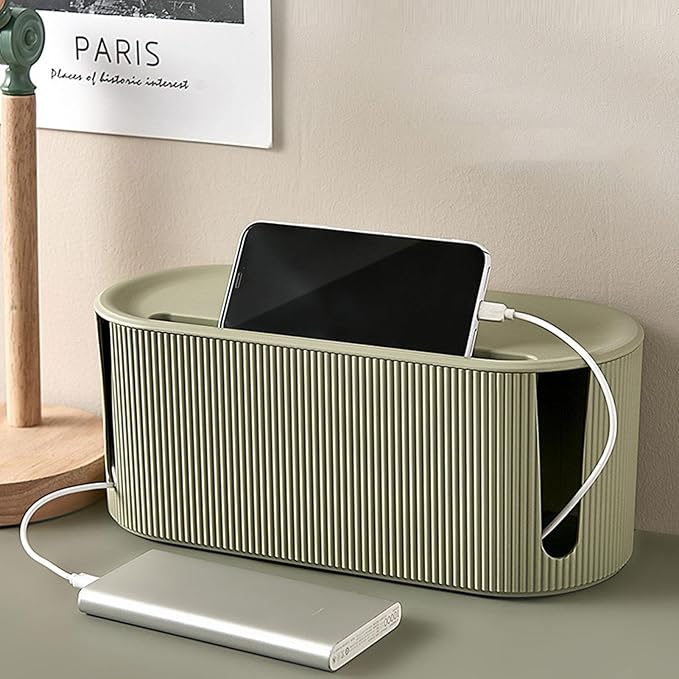Desktop Wire Organizer Box | Cable Management Case | Wire Cable Anti Dust Management Socket for Living Room