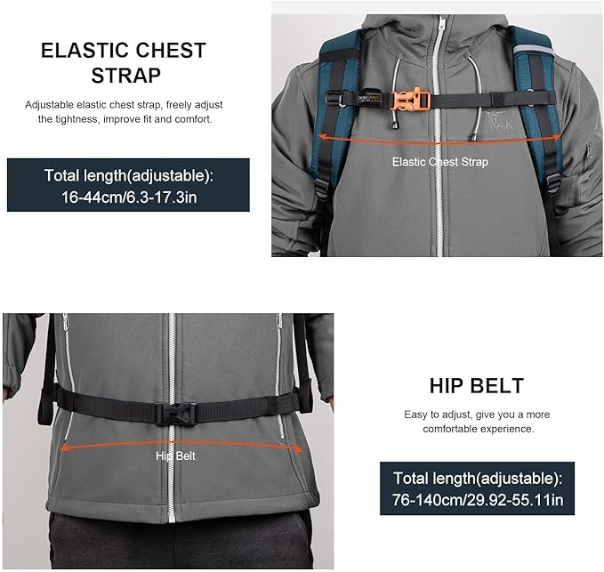 MOUNTAINTOP Hiking Backpack 35L Travel Backpack Lightweight Daypack for Men&Women Outdoor Camping