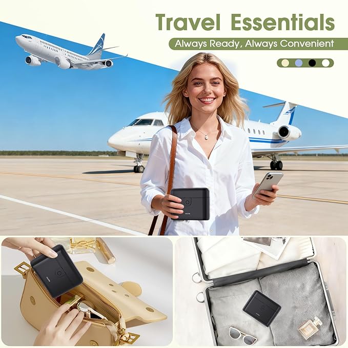 Travel Bottles with Case, 4x2oz TSA Approved, Leak-Proof, Press to Unlock, Compact & Portable Travel Toiletries (Black)